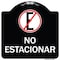 Signmission Spanish Parking No Estacionar No Parking W/ Graphic Heavy-Gauge Aluminum Sign, 18" H, BW-1818-22882 A-DES-BW-1818-22882 - alternate 1